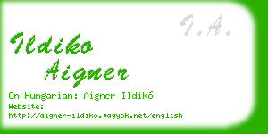 ildiko aigner business card