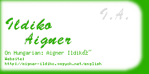 ildiko aigner business card